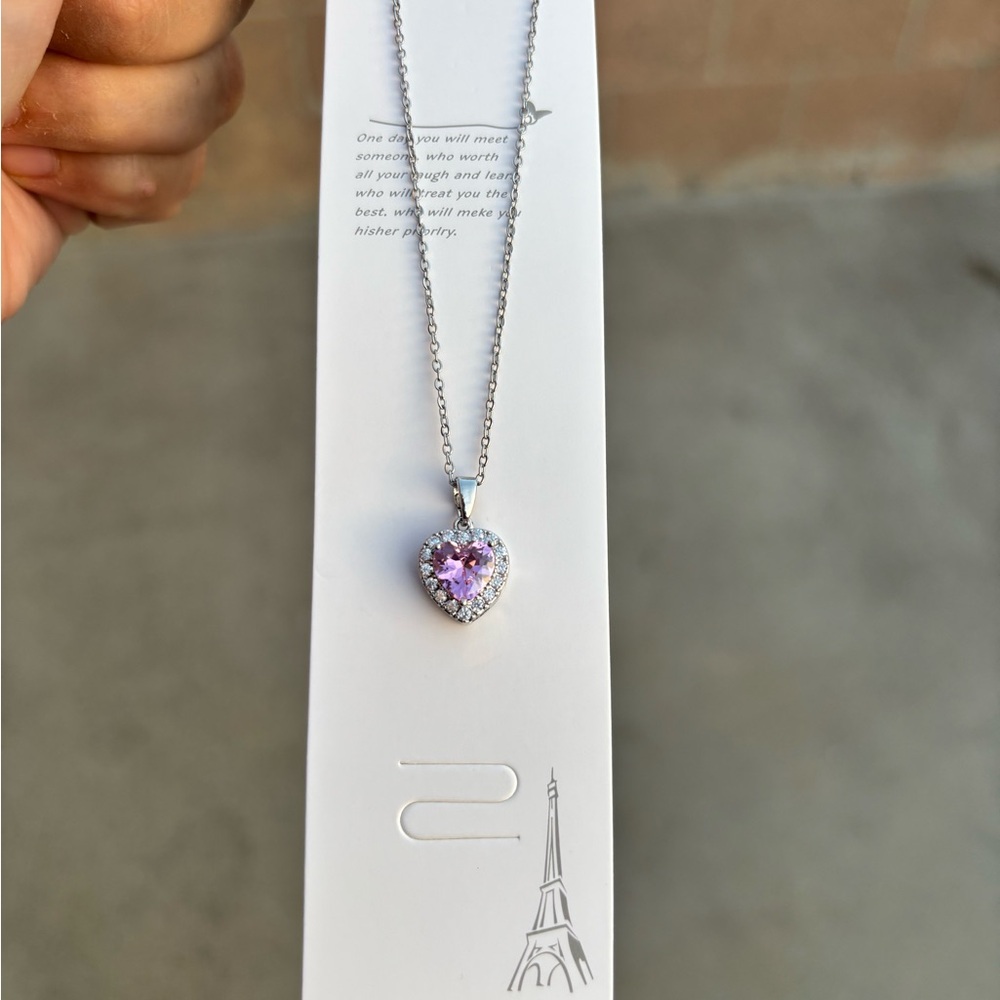 Heart Necklace  sparkly